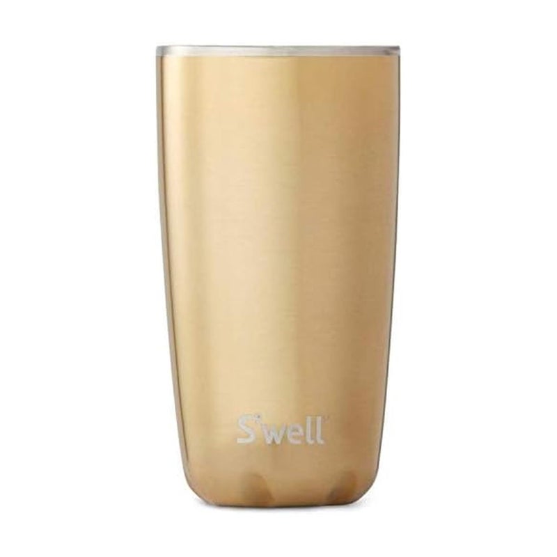 S'well Stainless Steel Tumbler - 18 Fl Oz - Yellow Gold - Triple-Layered Vacuum-Insulated Containers Keeps Drinks Cold for 17 Hours and Hot for 4 - with No Condensation - BPA Free Water Bottle - Image 1